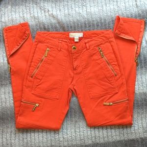 Michael Kors Moto zip cargo pants